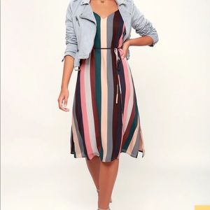 Lulus striped dress- small